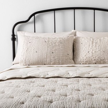 farmhouse bedding idea from Target Hearth and Hand with Magnolia
