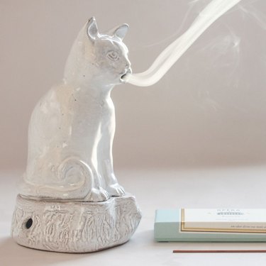 cat incense burner