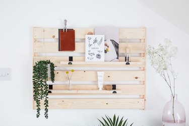 Turn a Simple Pine Shelf Into Minimalist Wood Slat Shelving