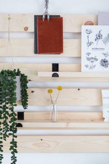 Turn a Simple Pine Shelf Into Minimalist Wood Slat Shelving