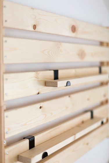 Turn a Simple Pine Shelf Into Minimalist Wood Slat Shelving