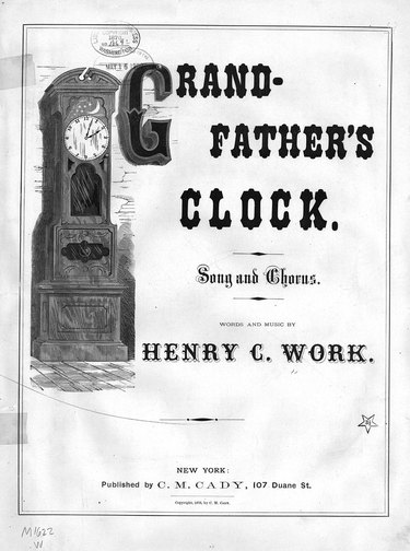 Grandfather's clock sheet music