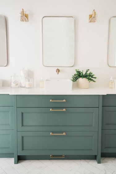 pine colored bathroom cabinets