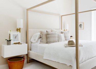 modern chic bedroom with neutral color palette