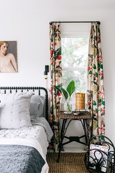 pattern-filled modern chic bedroom