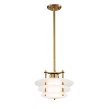 Art deco lighting in brass with circular-shaped details