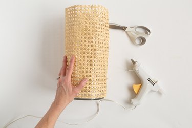 How to make a cane wrapped vase