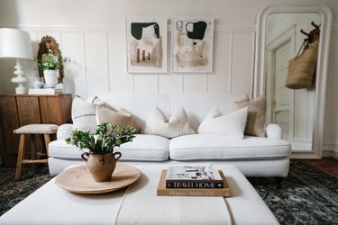 Caitlin Flemming's white living room