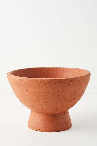 Anthropologie Terracotta Pedestal Bowl