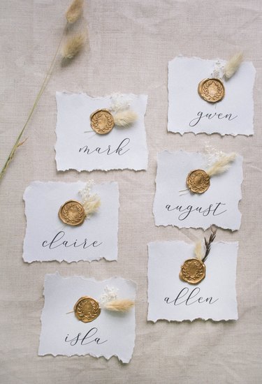 These DIY Wax Seal Place Cards Are Utterly Charming