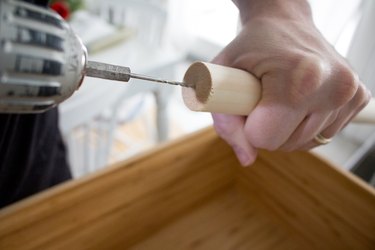 Drilling top of dowel