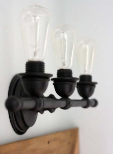 DIY industrial bathroom vanity lights