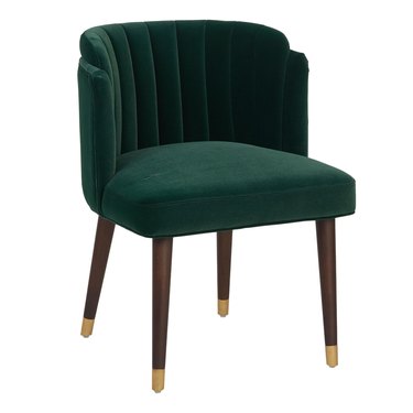green pleated art deco chair from Wold Market