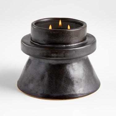 Crate & Barrel x Leanne Ford black candle