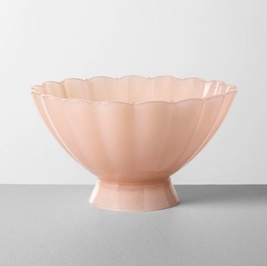pink scalloped bowl