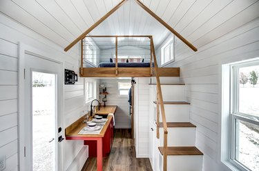 red kitchen cabinets