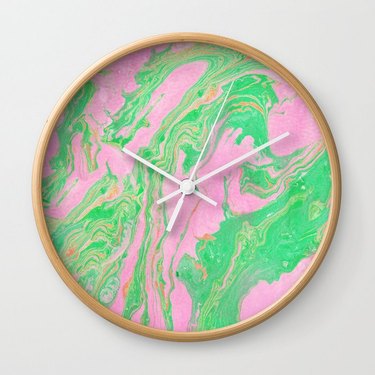 tie dye wall clock