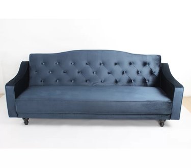 Wayfair blue velvet couch