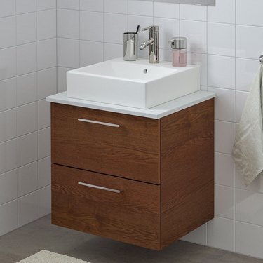 mid-century modern bathroom vanity
