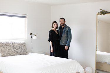 Peter and Kate in their light filled guest studio.