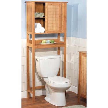 bamboo over the toilet bathroom cabinet