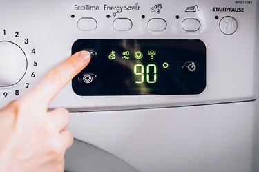 Hot water setting on washing machine