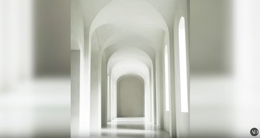all white hallway