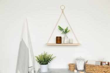 DIY Hanging Triangle Shelf