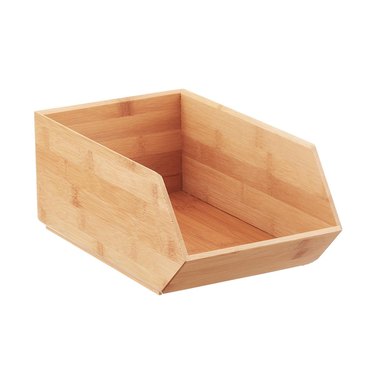 The Container Store bamboo storage bin