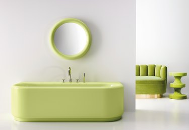 India Mahdavi for Bisazza bathtub in pistachio