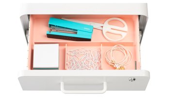 pink drawer organizer