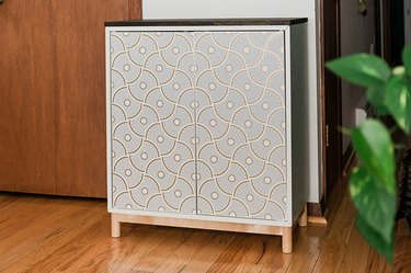 IKEA Eket cabinet with removable wallpaper