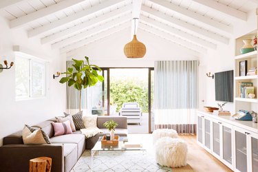 Colorful white living room idea