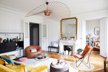 crown molding and trim ideas in Paris apartment