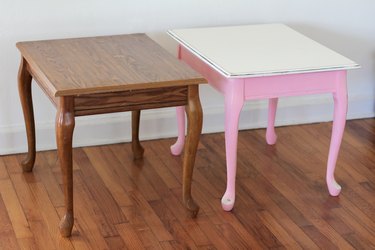 Before two end tables were painted with chalk paint