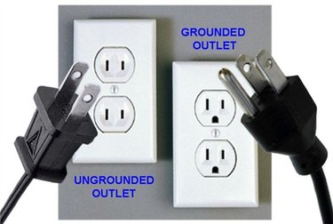 Grounded and ungrounded plugs and outlets.
