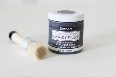 Chalk paint and chalk paint brush