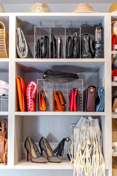 handbags in closet by professional organizer Jen Robin