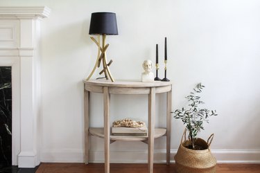 IKEA Hack: From Black to Bleached Wood Console Table