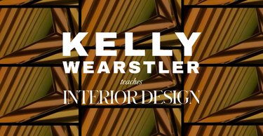 screenshot of video with text "Kelly Wearstler teaches interior design"
