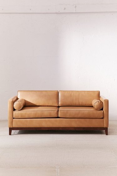 Urban outfitters petite leather couch