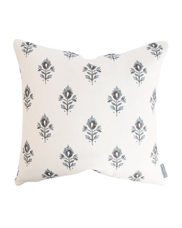 block print throw pillow