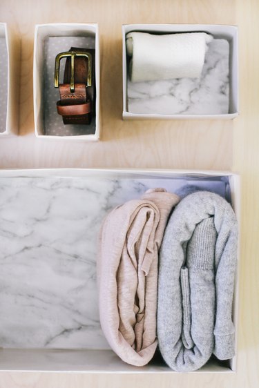 DIY Marie Kondo organizational boxes