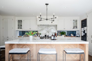 contemporary kitchen lighting with chandelier