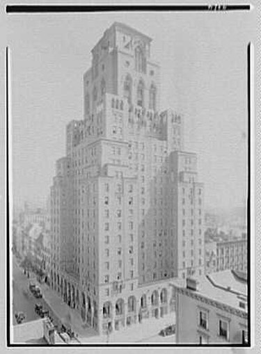 black and white photo of the Barbizon Hotel