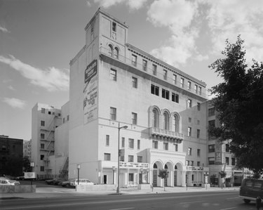 black and white photograph of the Friday Morning Club circa 1980