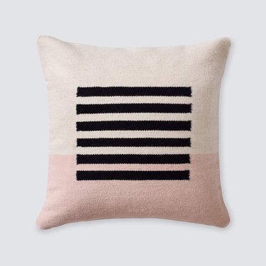 blush room decor with throw pillow by The Citizenry