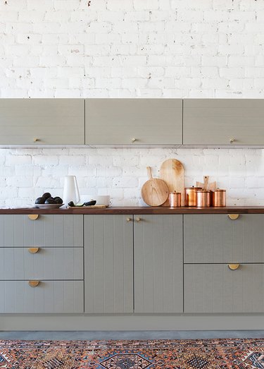 Kitchen with Metal Mesh Cabinet Doors - Transitional - Kitchen - Cantley  and Company