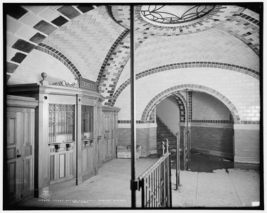 Ticket office, City Hall subway station, New York