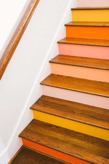 painted stairs ini desert color palette